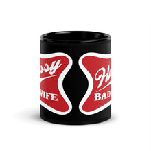 Load image into Gallery viewer, Hussy Bad Wife Black Glossy Mug