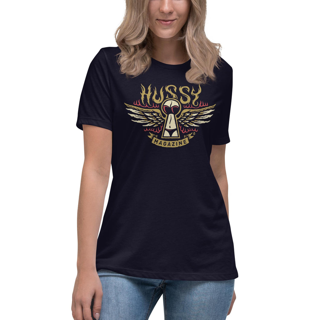 Hussy Flying Keyhole Women's Relaxed T-Shirt